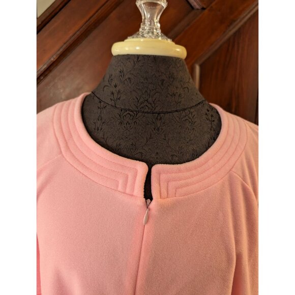 VTG Vanity Fair Womens Pink Zip-Front Robe XXL Size 3/4 Sleeves Soft Knit NWT - Picture 3 of 8